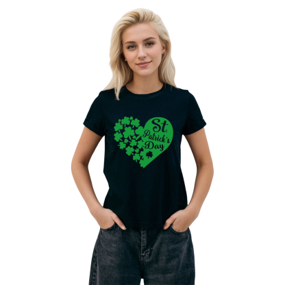 Adult Unisex St. Patrick's Day Luck Of The Irish Black T-shirt