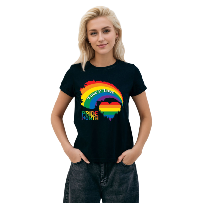 Adult Unisex LGBTQ Rainbow Pride Month Black T-shirt Costume