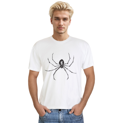 Adult Unisex Vintage Spider 90s Graphic White T-shirt
