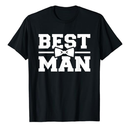 Adult Unisex Best Man Stag Bachelor Party Black T-shirt Costume