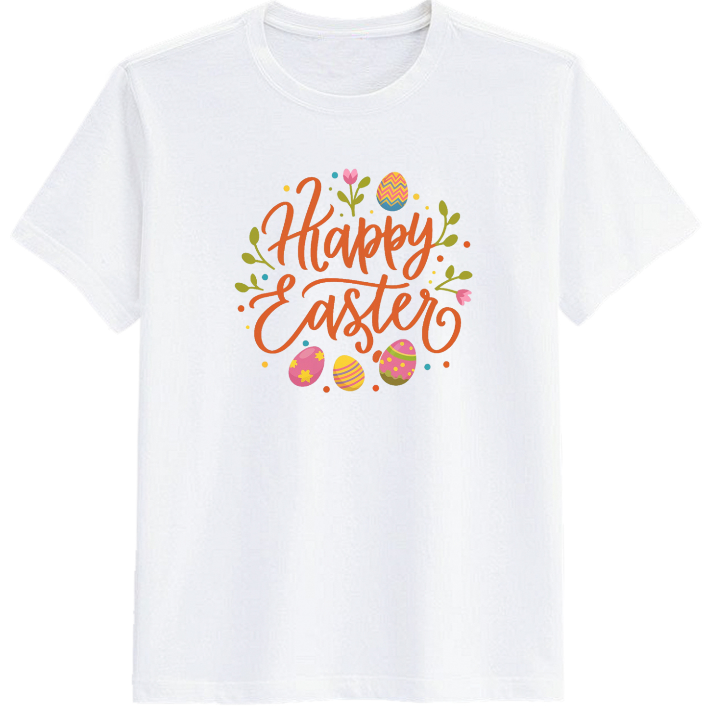Adult Happy Easter Red Egg White Short Sleeve T-shirt Outfits Top Costume