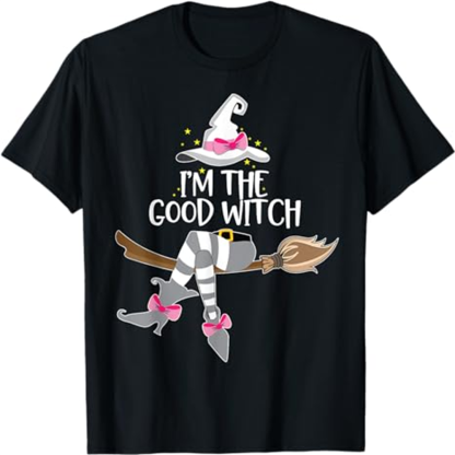 Adult Woman Im the Good Witch Halloween Black T-shirt Costume