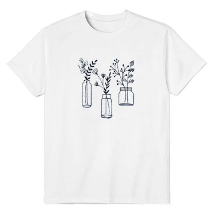 Adult Unisex Funny Wildflowers Nature Lover White T-shirt Costume