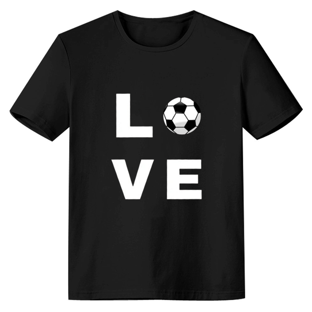 Adult Unisex Love Football Soccer Lover Black T-shirt Costume