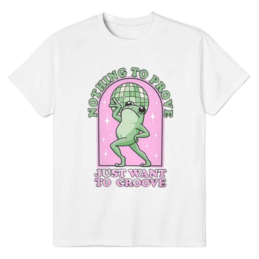 Adult Unisex Dance Frog Animals Party Lover White T-shirt Costume