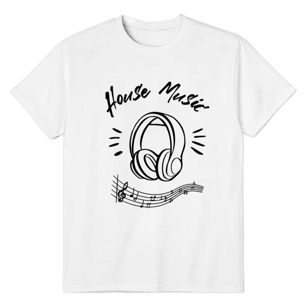 Adult Unisex Headphones Music Festival White T-shirt Costume