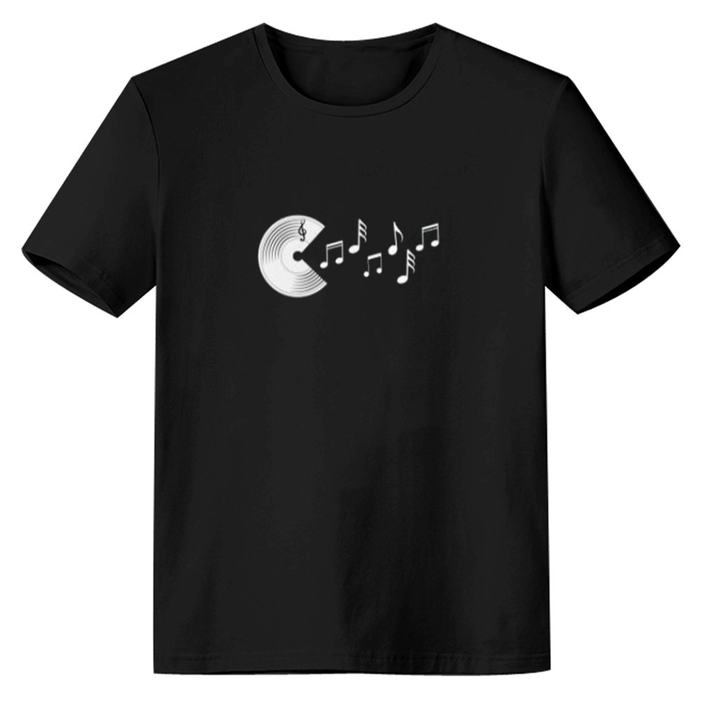 Adult Unisex Musical Note Funny Music Festival Black T-shirt Costume