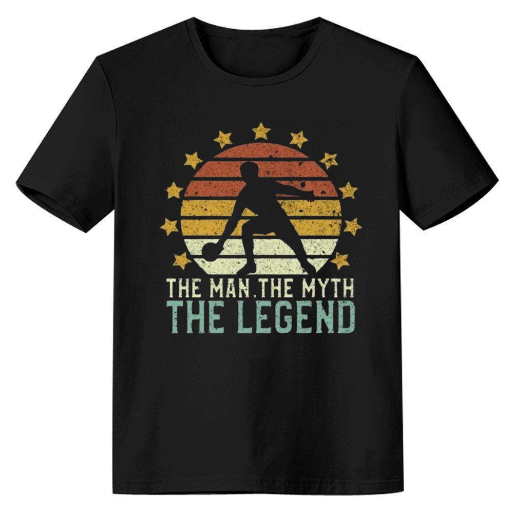 Adult Unisex The Myth The Legend Ping Pong Sport Lover Black T-shirt Costume