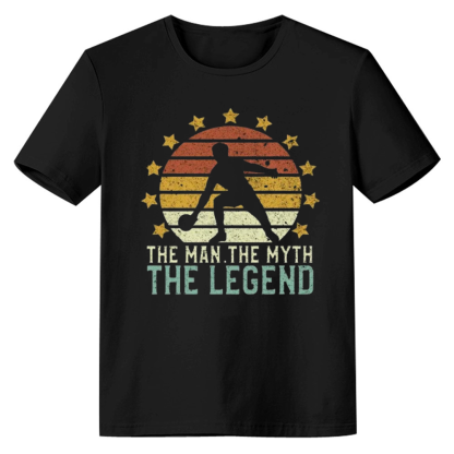 Adult Unisex The Myth The Legend Ping Pong Sport Lover Black T-shirt Costume