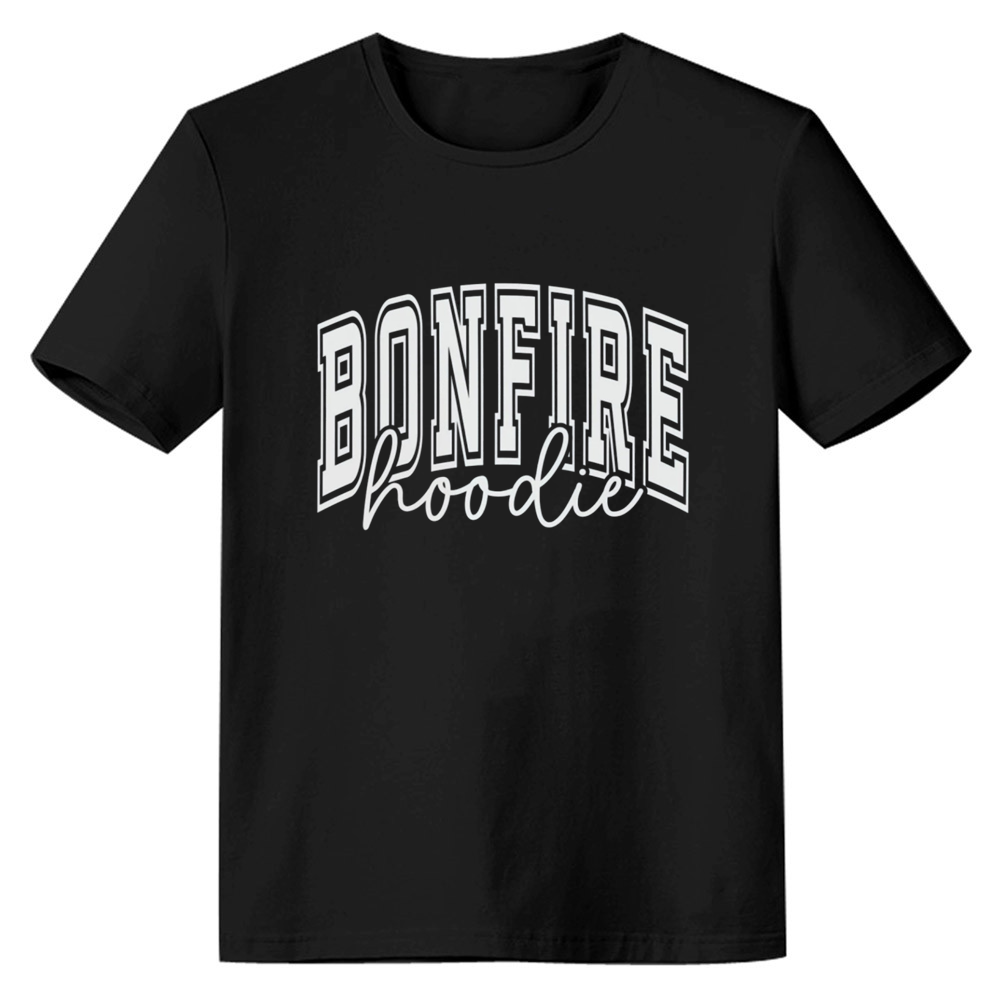 Adult Unisex Bonfire Season Bonfire Night Sublimation Black T-shirt Costume
