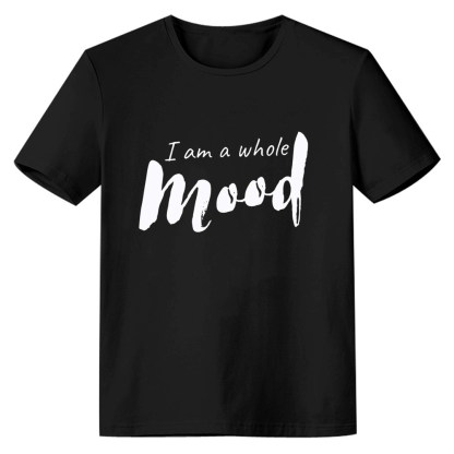 Adult Unisex A Whole Mood Emotion Black T-shirt Costume