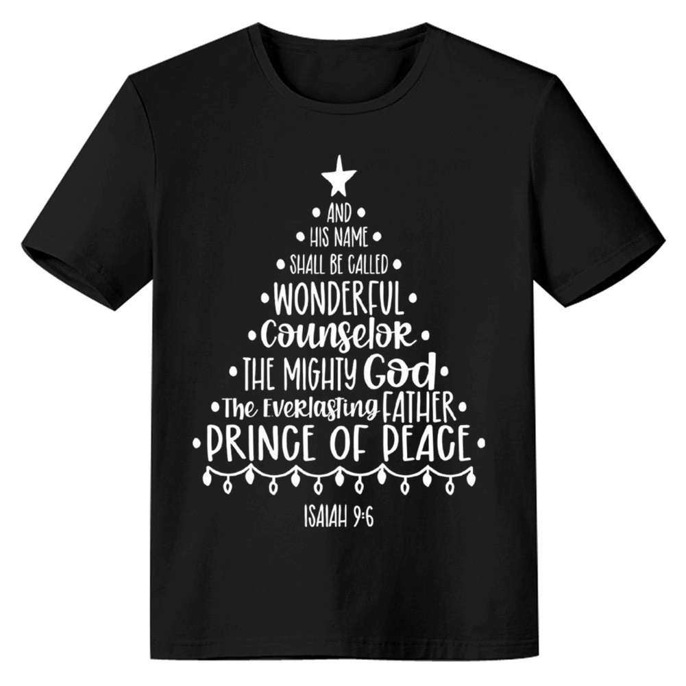 Adult Unisex Christmas Gifts Christmas Tree Xmas Black Festival T-shirt
