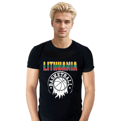 Adult Unisex Basketball Fans Basketball Lover Black T-shirt Costume