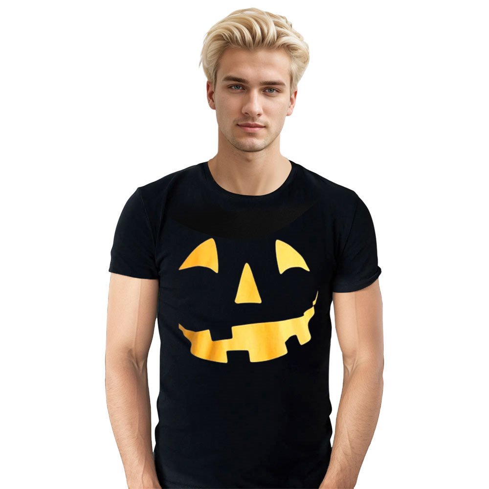 Adult Unisex Ghost Face Spooky Halloween Black T-shirt Costume