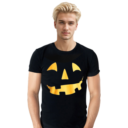 Adult Unisex Ghost Face Spooky Halloween Black T-shirt Costume