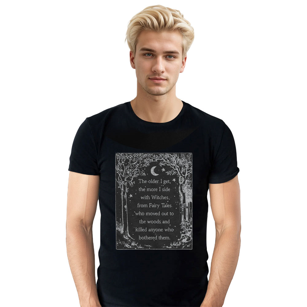 Adult Unisex Witch Fairy Halloween Black T-shirt Costume