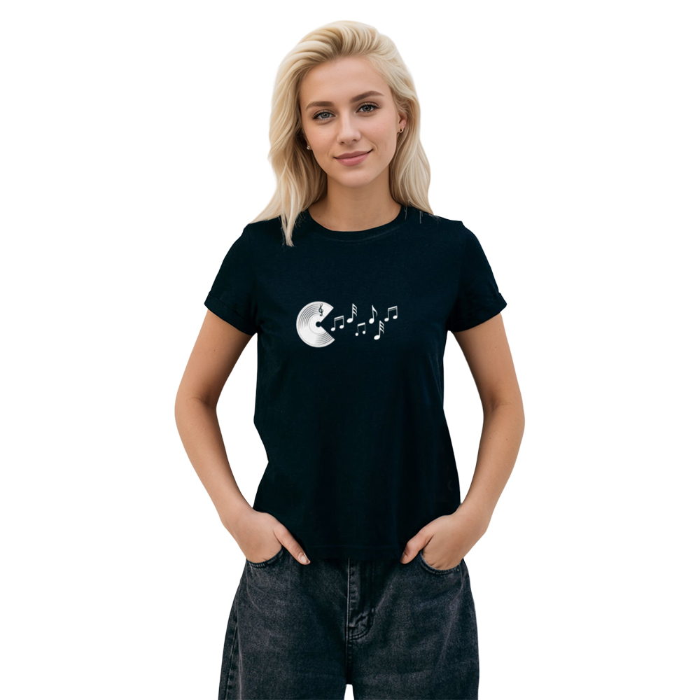 Adult Unisex Musical Note Funny Music Festival Black T-shirt Costume