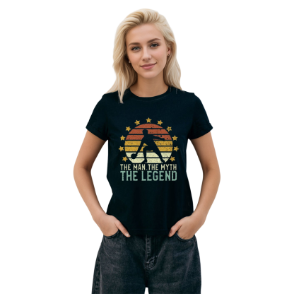 Adult Unisex The Myth The Legend Ping Pong Sport Lover Black T-shirt Costume