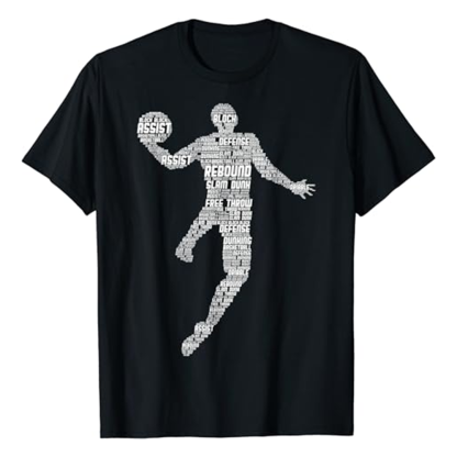 Adult Unisex Letter Basketball Lover Black T-shirt Costume
