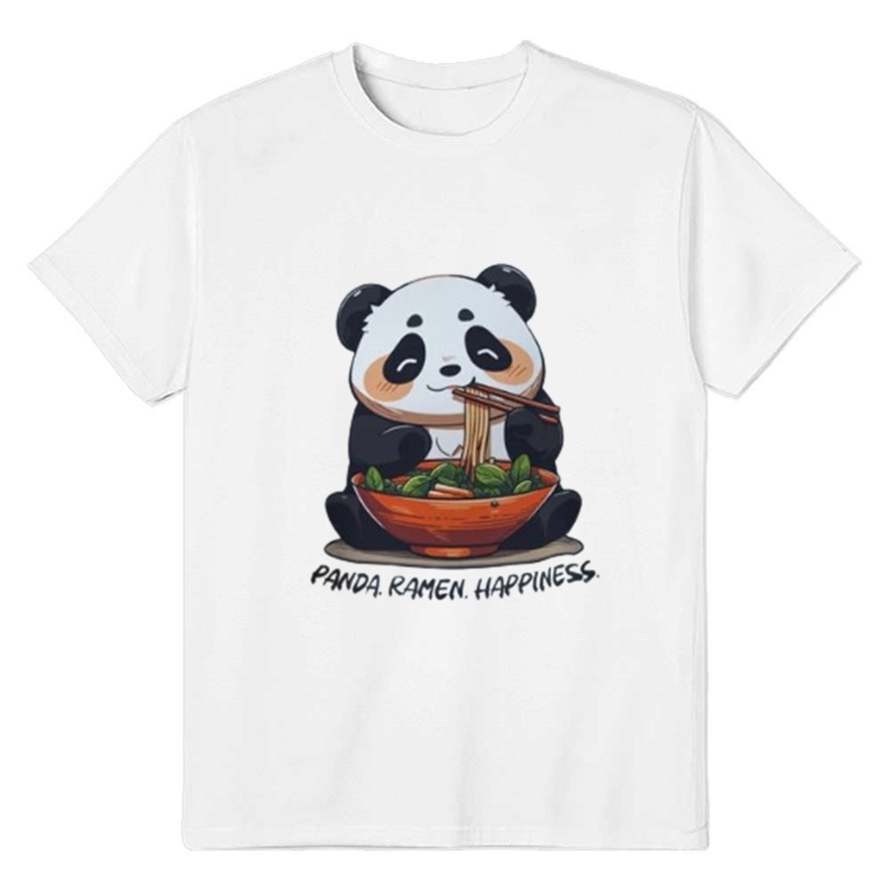 Adult Unisex Panda Noodle Wild Animals Nature Lover White T-shirt Costume