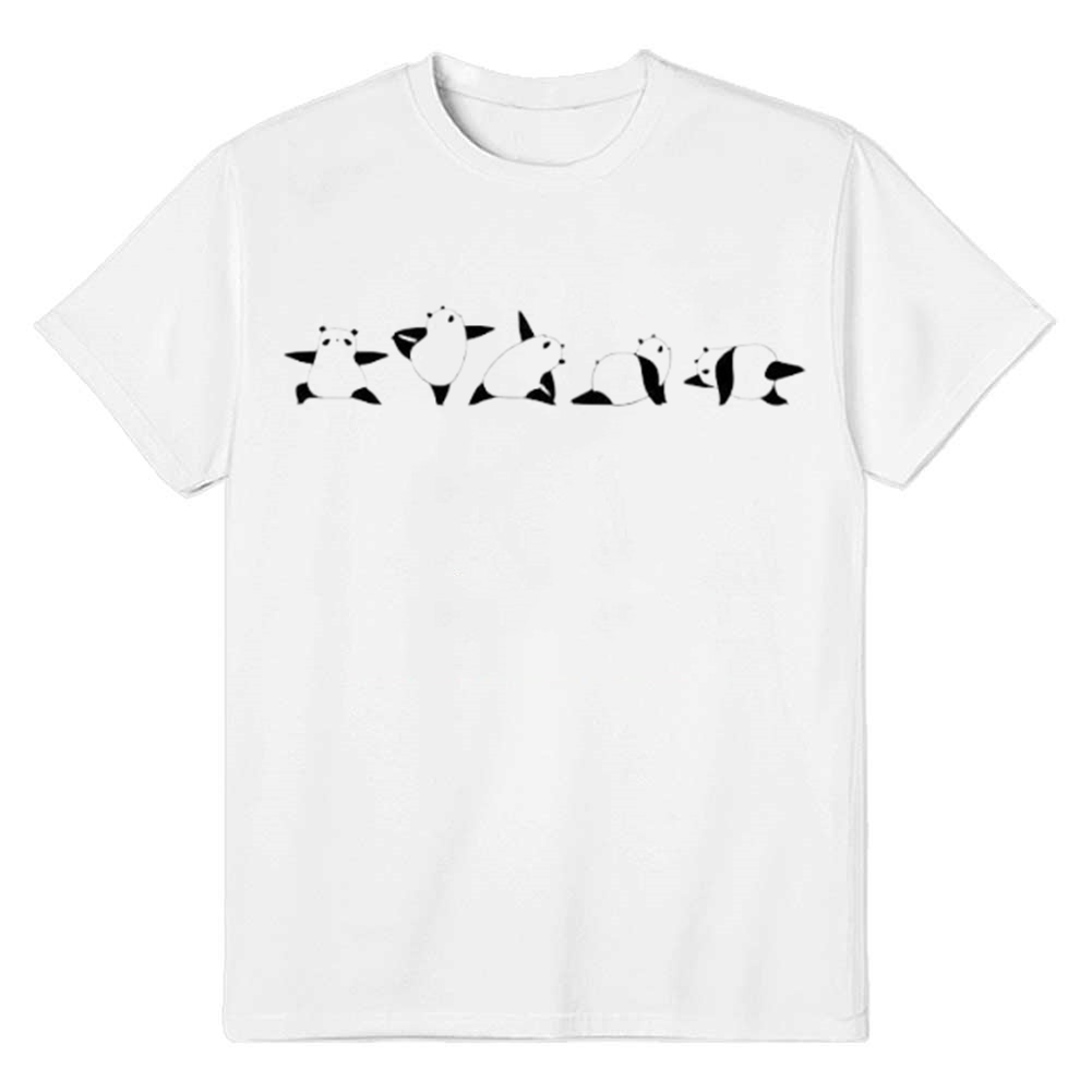 Adult Unisex Panda Yoga Wild Animals Panda Lover Black T-shirt Costume