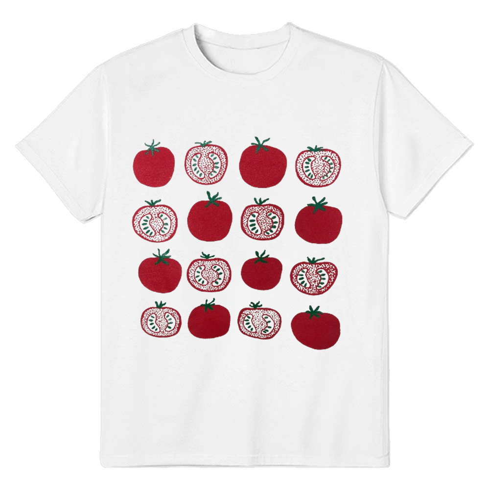 Adult Unisex Tomato Fruit Foodie Food Lover White T-shirt Costume