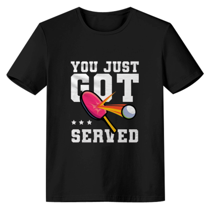 Adult Unisex Table Tennis Gift Ping Pong Sport Lover Black T-shirt Costume