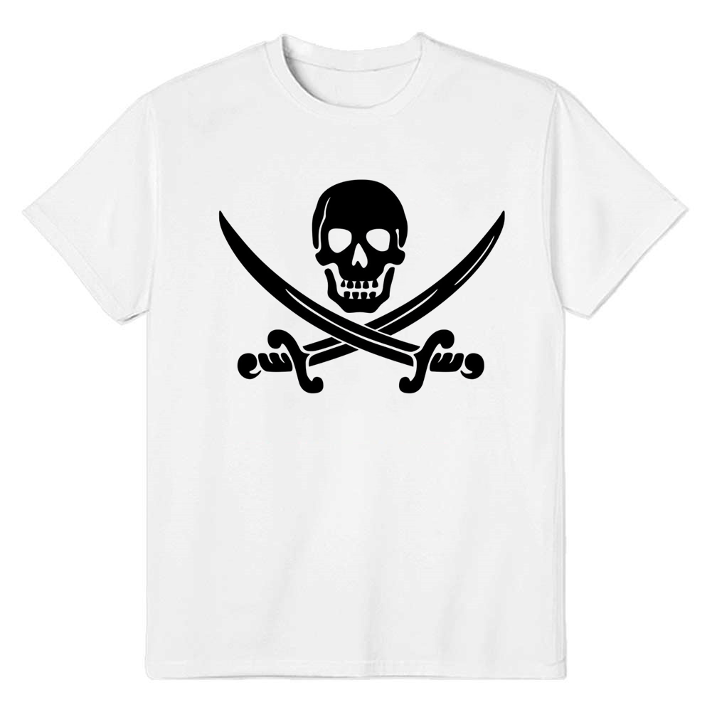 Adult Unisex Sailing Tee White Pirate Lover T-shirt Costume