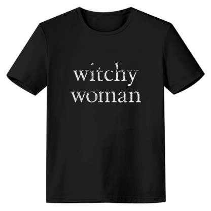 Adult Unisex Witchy Woman Halloween Black T-shirt Costume