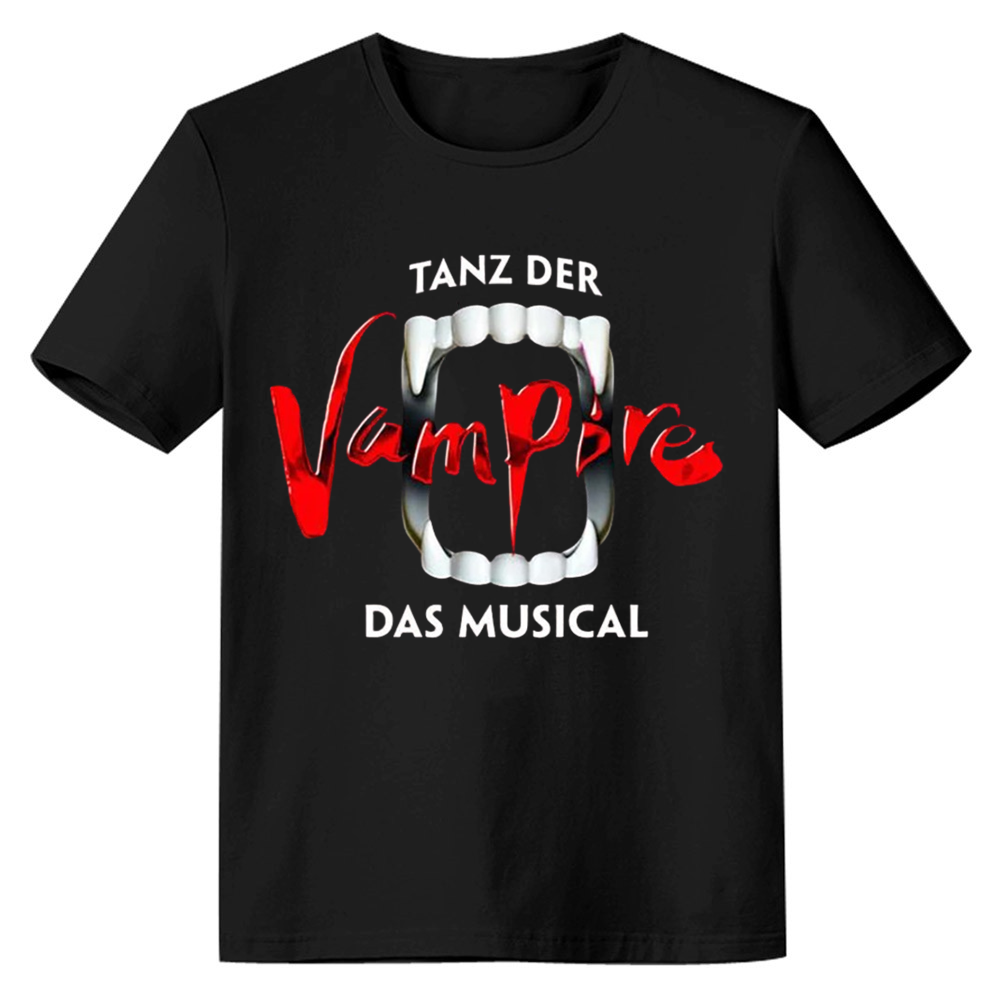 Adult Unisex Musical Vampire Halloween Black T-shirt Costume