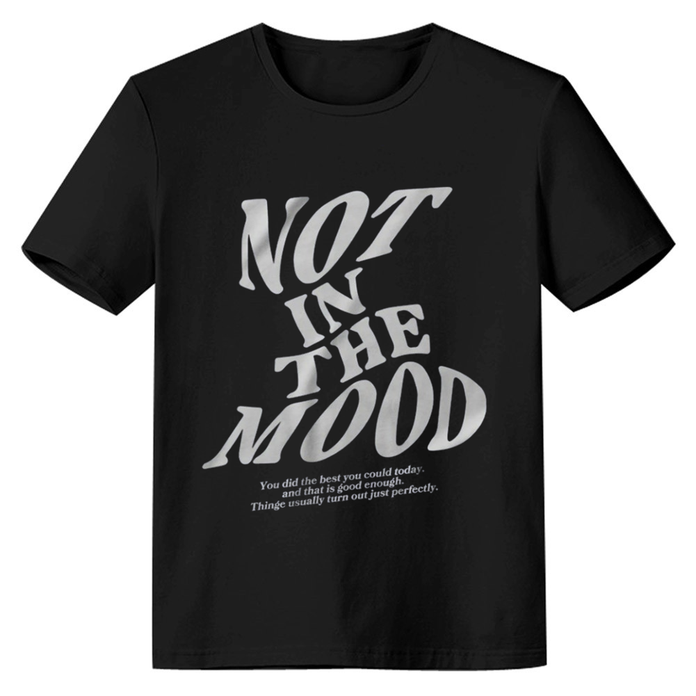 Adult Unisex Not In The Mood Emotion Black T-shirt Costume