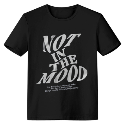 Adult Unisex Not In The Mood Emotion Black T-shirt Costume