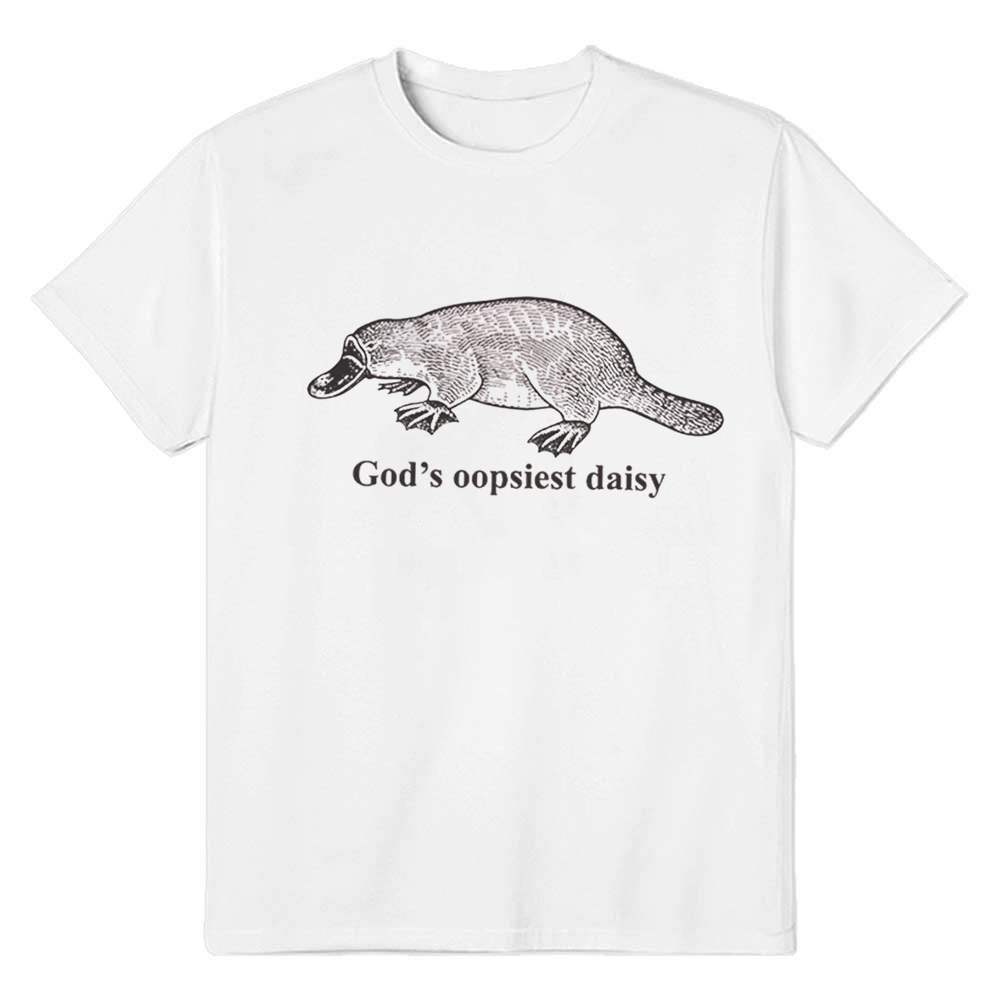 Adult Unisex Platypus Animals Lover White T-shirt