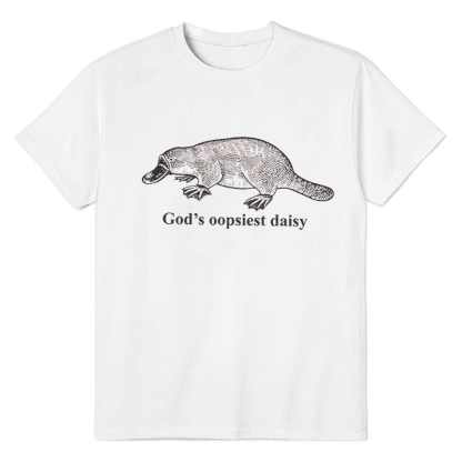 Adult Unisex Platypus Animals Lover White T-shirt