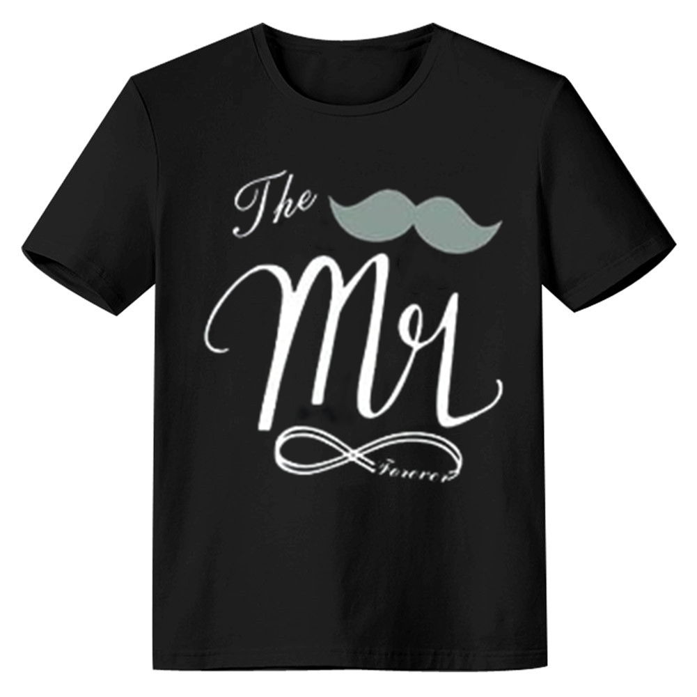 Adult Mr And Mrs Husband Wife Couple Valentine's Day Black T-shirt Costume