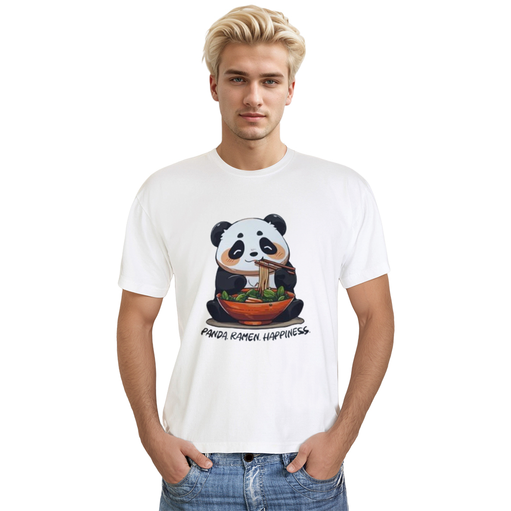 Adult Unisex Panda Noodle Wild Animals Nature Lover White T-shirt Costume
