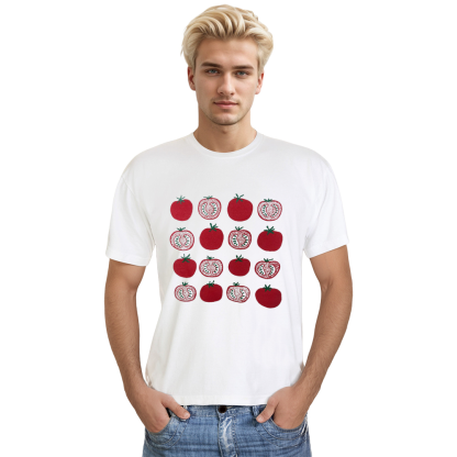 Adult Unisex Tomato Fruit Foodie Food Lover White T-shirt Costume