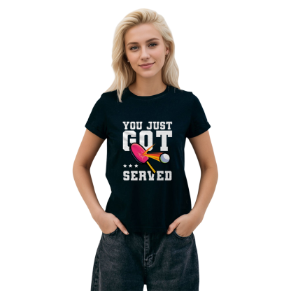 Adult Unisex Table Tennis Gift Ping Pong Sport Lover Black T-shirt Costume