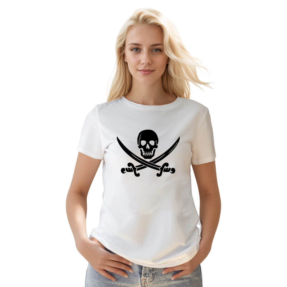 Adult Unisex Sailing Tee White Pirate Lover T-shirt Costume