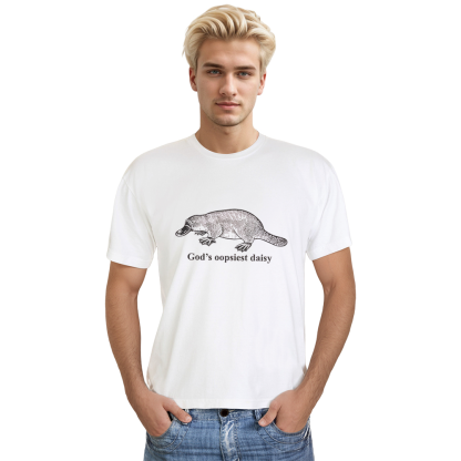 Adult Unisex Platypus Animals Lover White T-shirt