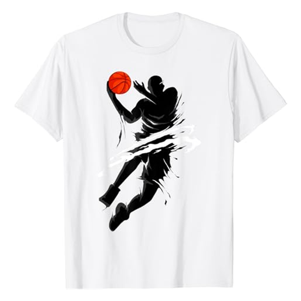 Adult Unisex Slam Dunk Basketball Lover White T-shirt Costume