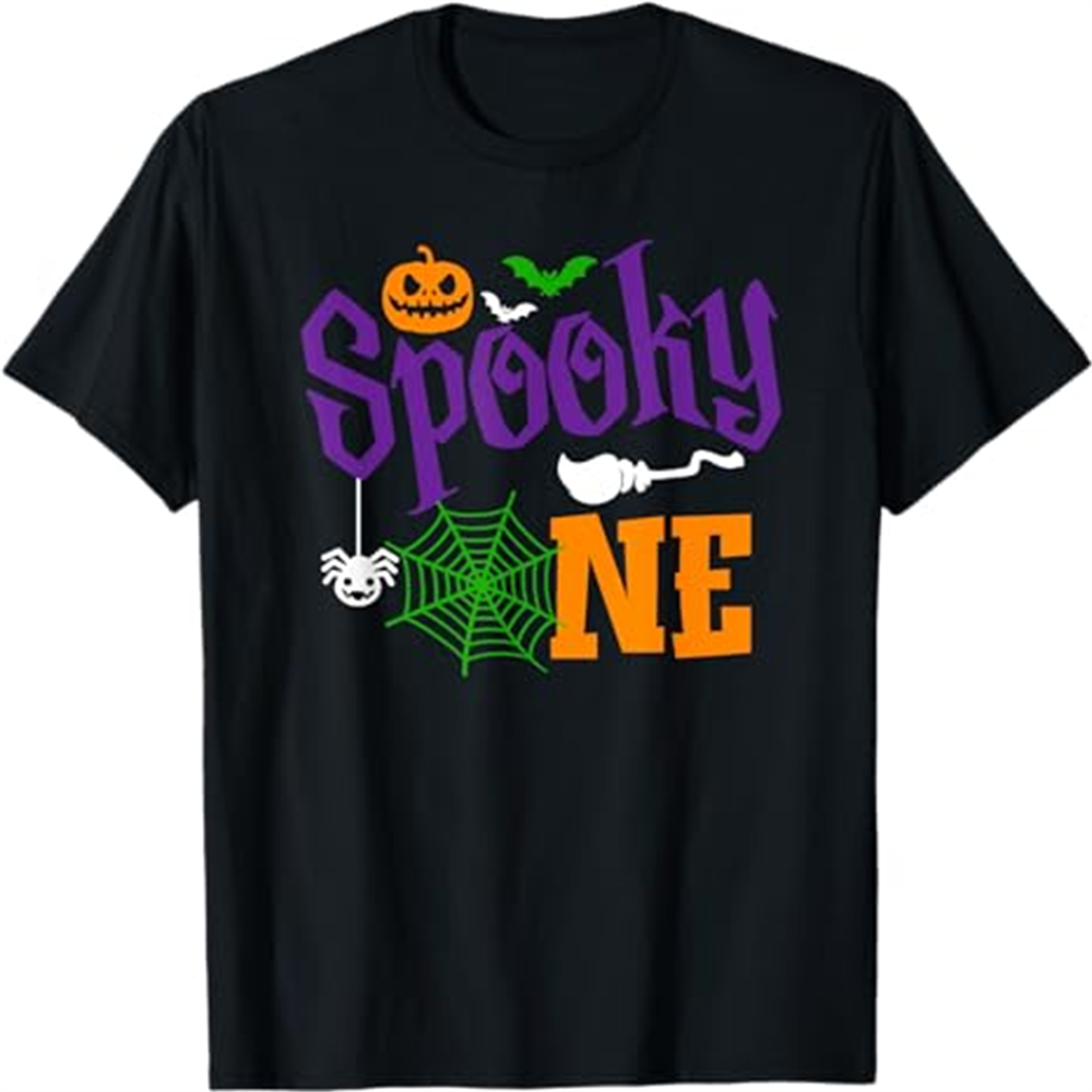 Adult Unisex Spooky One Halloween Black T-shirt Costume