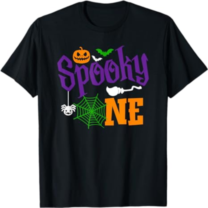 Adult Unisex Spooky One Halloween Black T-shirt Costume
