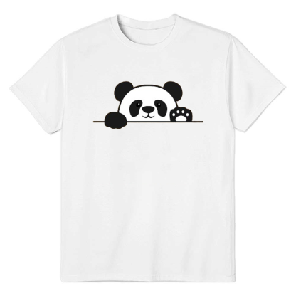Adult Unisex Cute Panda Wild Animals Panda Lover White T-shirt Costume