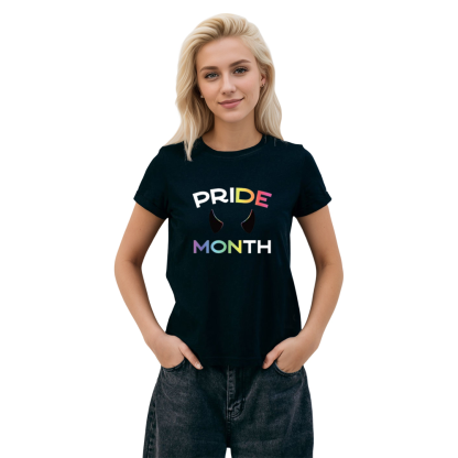 Adult Unisex Happy Pride Month Pride Month Demon Black T-shirt Costume