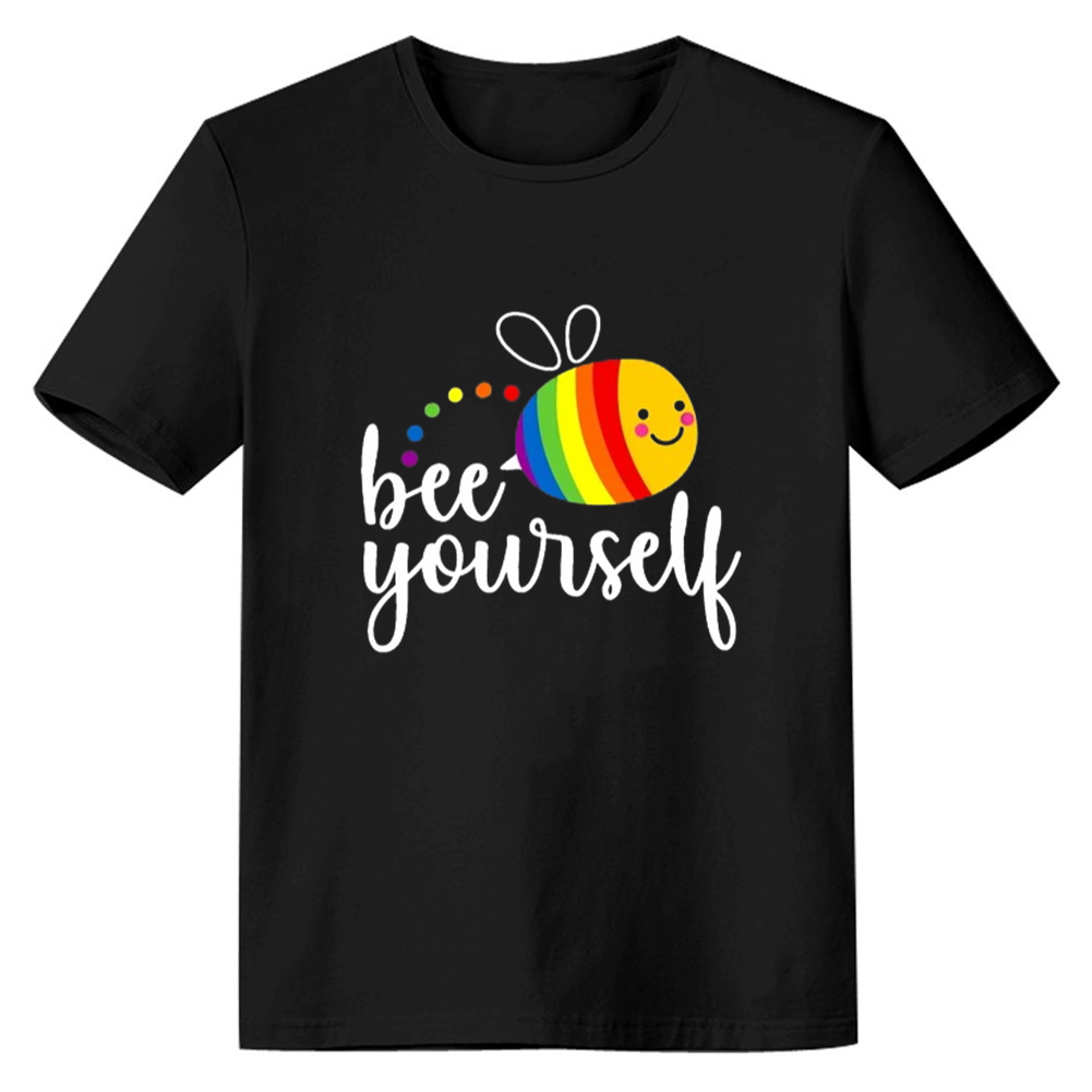 Adult Unisex Pride Month Bee Yourself Black T-shirt Costume