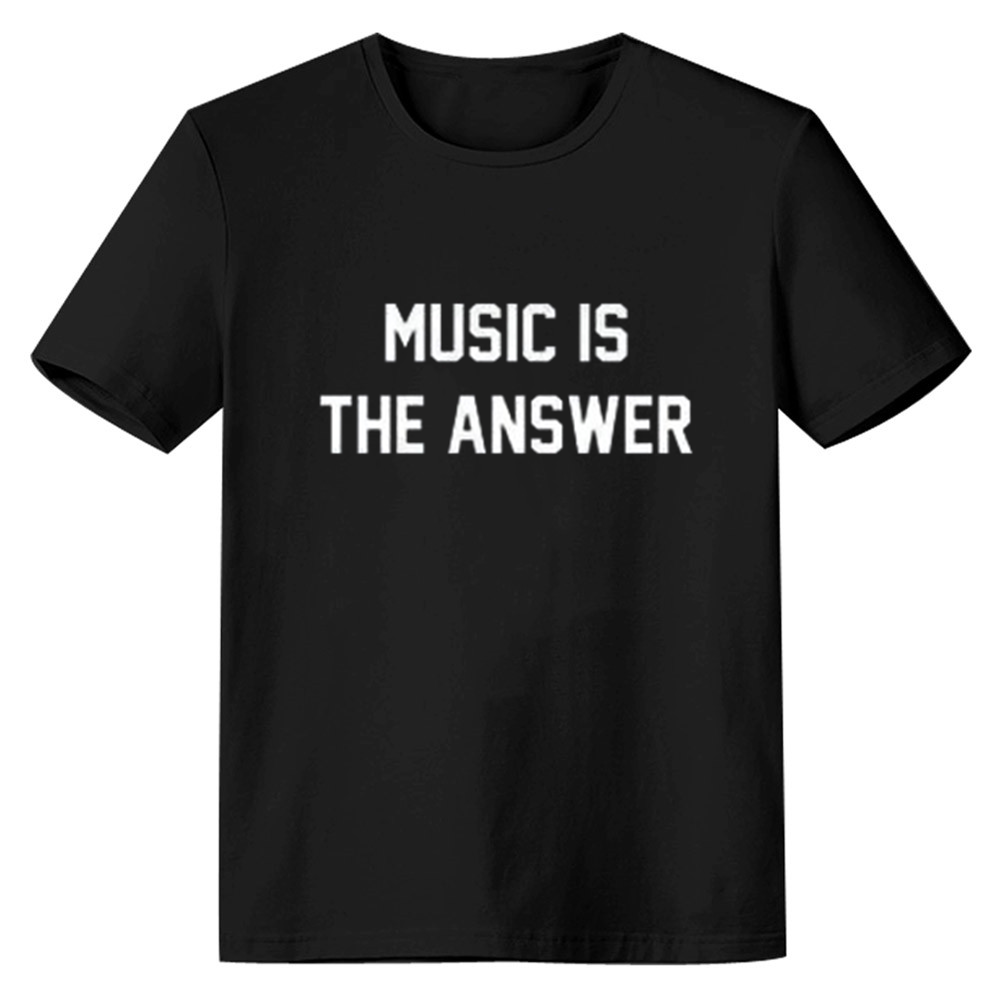 Adult Unisex Music Is The Answer Music Festival Black T-shirt Costume