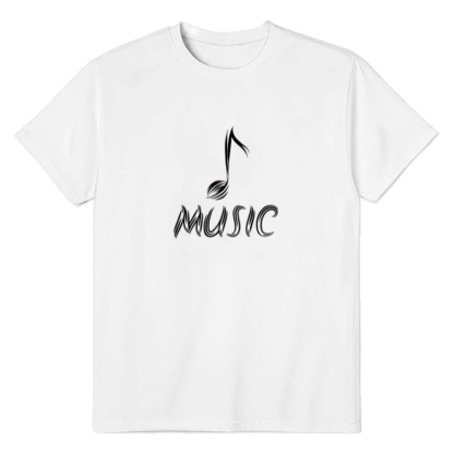 Adult Unisex Letter Music Festival White T-shirt Costume