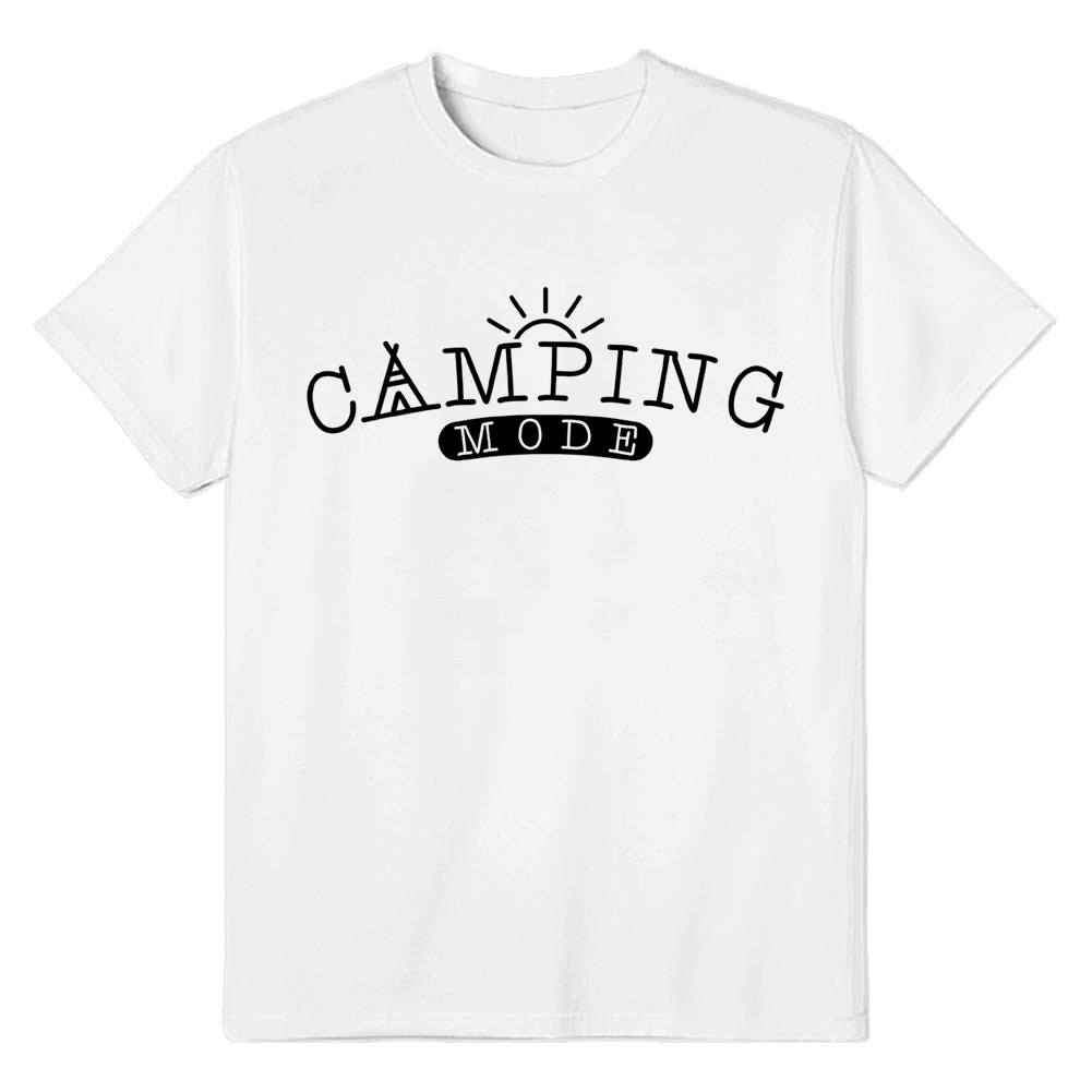 Adult Unisex Camping Mode White T-shirt Costume