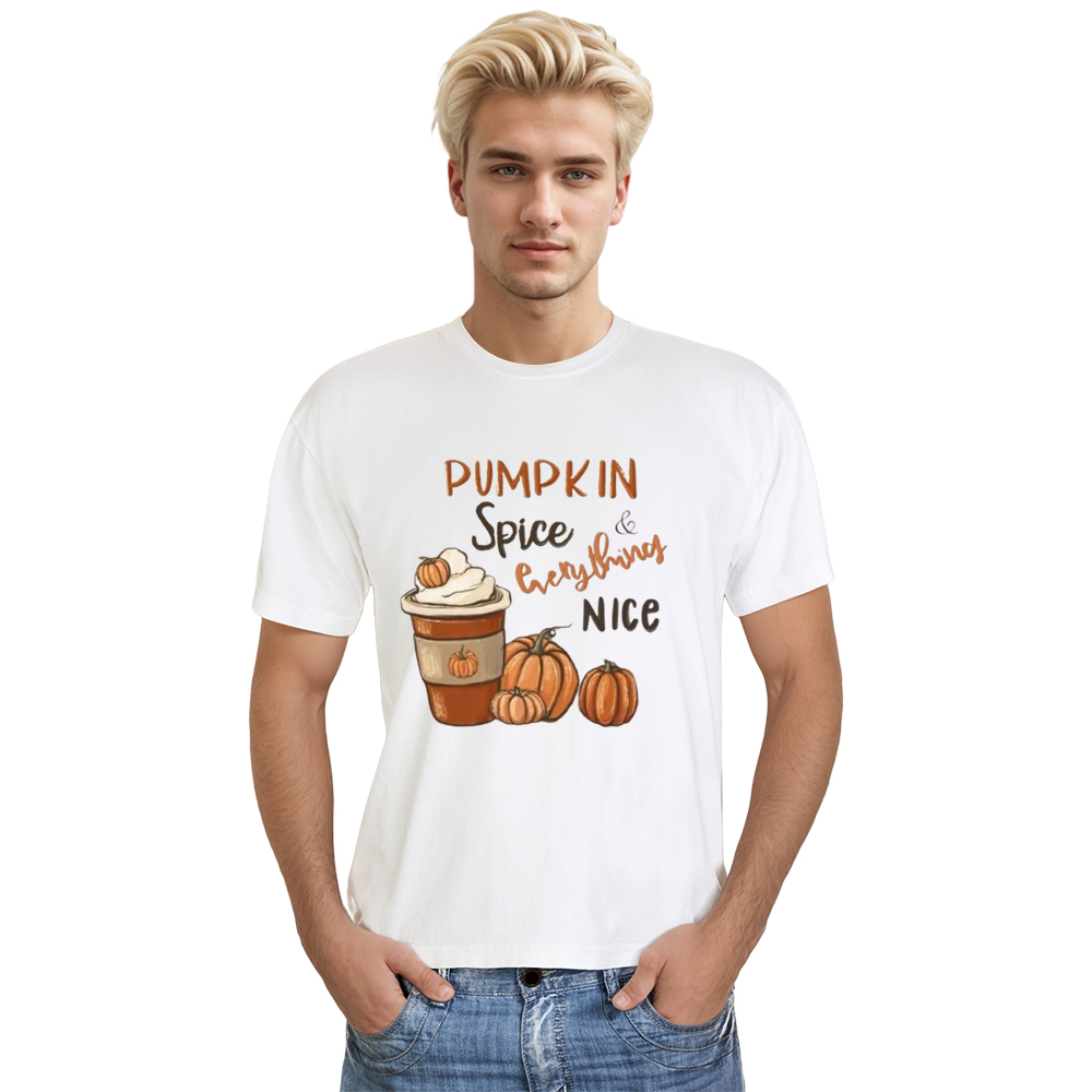 Adult Unisex Halloween Pumpkin Spice And Every Thing Nice White T-shirt Costume